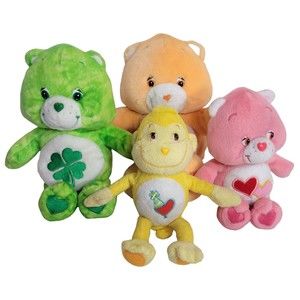 Care Bears TCFC Plush Lot Good Luck, Friend, Love A Lot & Monkey Cousin 2000's
